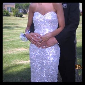 Silver Prom Dress